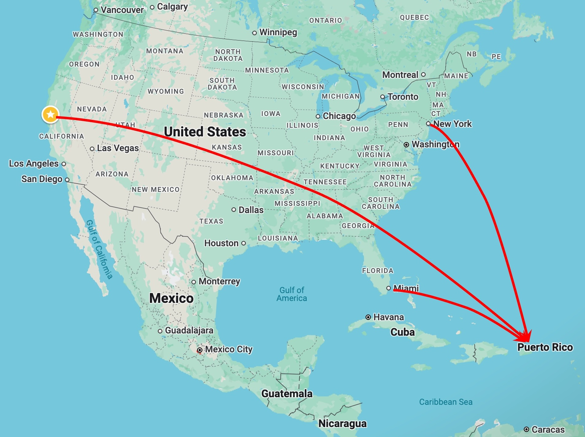 Los Altos to San Juan